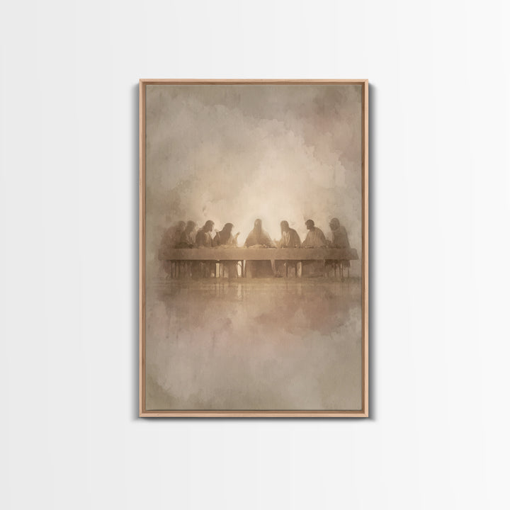 Divine Fellowship – Framed Canvas Print – Christian Art Print – Jesus Canvas Art – Christian Wall Art – Christmas Decor – Christian Christm