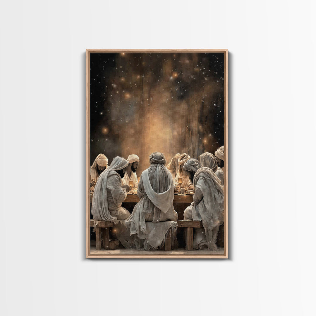 Sacred Illumination – Framed Canvas Print – Christian Art Canvas – Christian Painting – Jesus Wall Art – Christmas Art – Christian Decor –