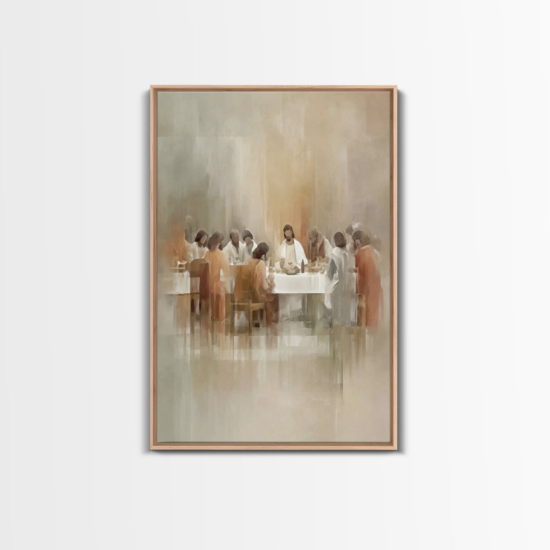 Table Of Grace – Framed Canvas Print – Christian Wall Art – Jesus Painting – Christian Art Canvas – Modern Christian Art – Christian Decor