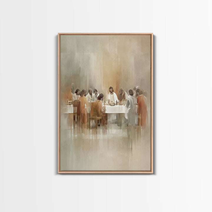 Table Of Grace – Framed Canvas Print – Christian Wall Art – Jesus Painting – Christian Art Canvas – Modern Christian Art – Christian Decor