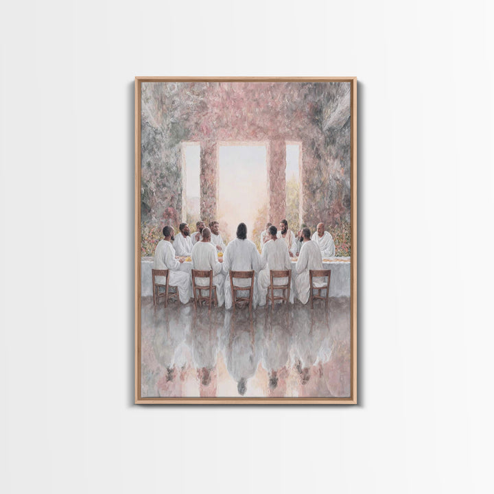 Sacred Dawn Gathering | Framed Canvas Print | Christian Art Canvas | Jesus Painting | Modern Christian Art | Christian Wall Art | Christian