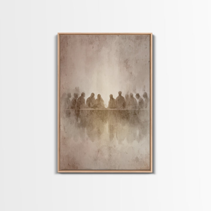 Eternal Fellowship, Framed Canvas Print, Christian Wall Art, Christian Art Canvas, Abstract Christian Art, Jesus Painting, Christian Decor