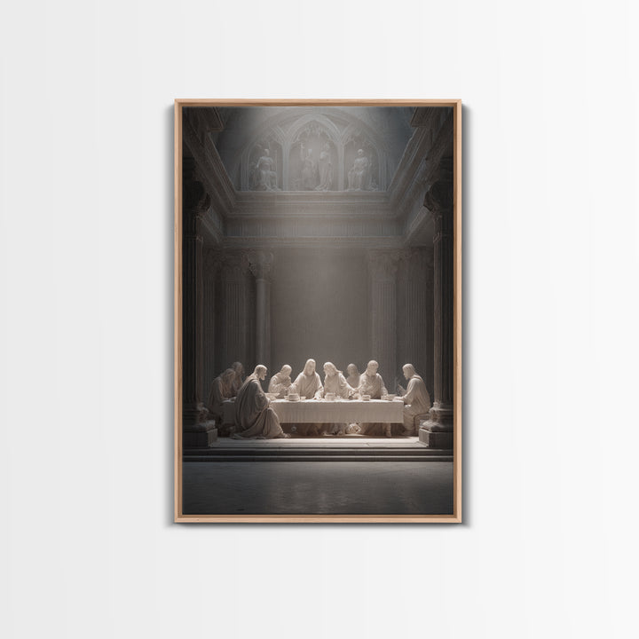Holy Sanctuary Light – Framed Canvas Print – Christian Art Canvas – Jesus Painting – Moody Christian Art – Christian Wall Art – Christian D