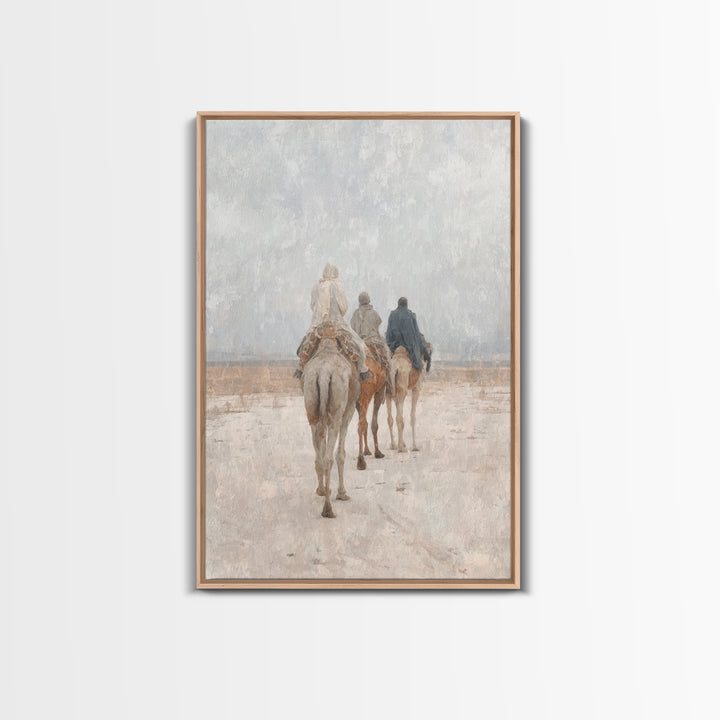 The Guiding Star – Framed Canvas Print – Christian Wall Art – Christian Art Canvas – Christmas Art – Christian Christmas Art – Jesus Painti