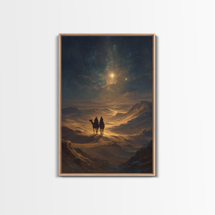 Star Of Wonder | Framed Canvas Print | Christian Wall Art | Christmas Art Prints | Christian Christmas Decor | Christian Art Canvas | Jesus