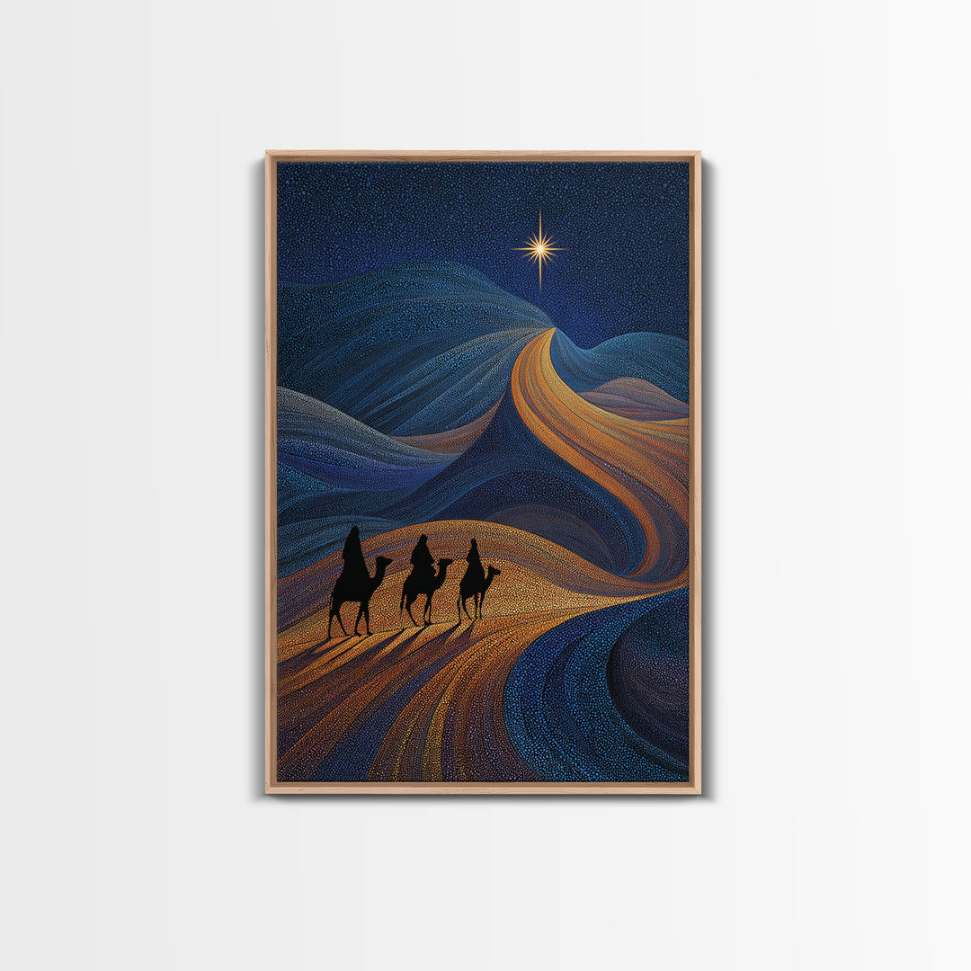 Celestial Pathway, Framed Canvas Print, Christian Art Canvas, Christian Christmas Art, Christmas Wall Art, Christian Painting, Jesus Art Pr