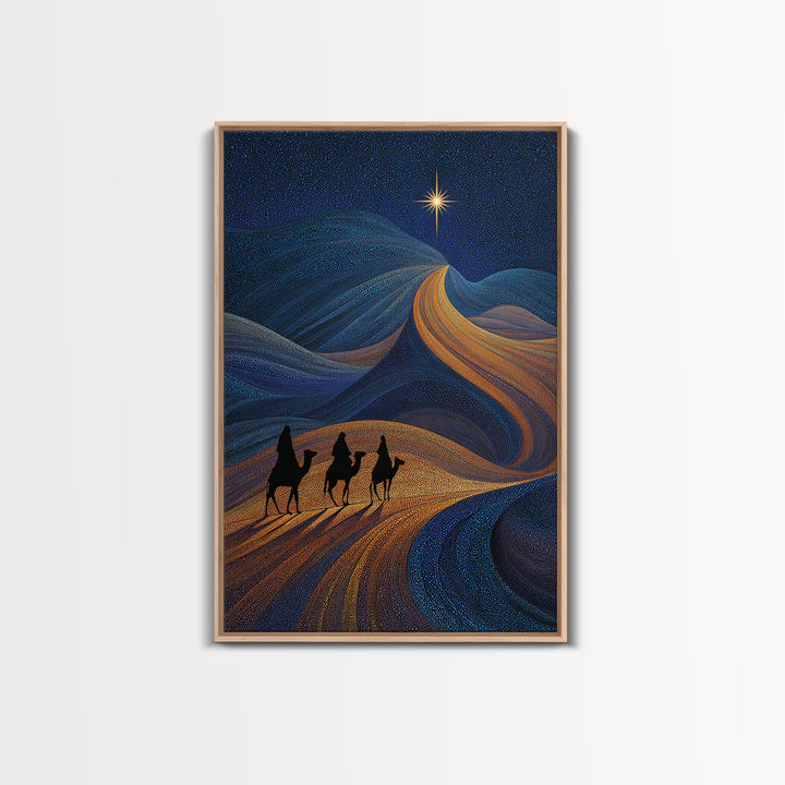 Celestial Pathway, Framed Canvas Print, Christian Art Canvas, Christian Christmas Art, Christmas Wall Art, Christian Painting, Jesus Art Pr