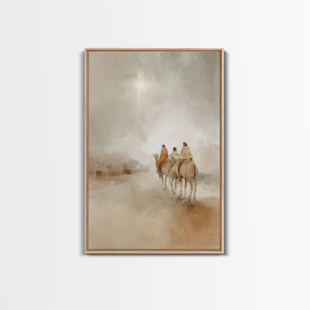 Journey Of Faith | Framed Canvas Print | Christian Art Canvas | Christian Christmas Art | Christian Wall Art | Christmas Canvas Wall Art |