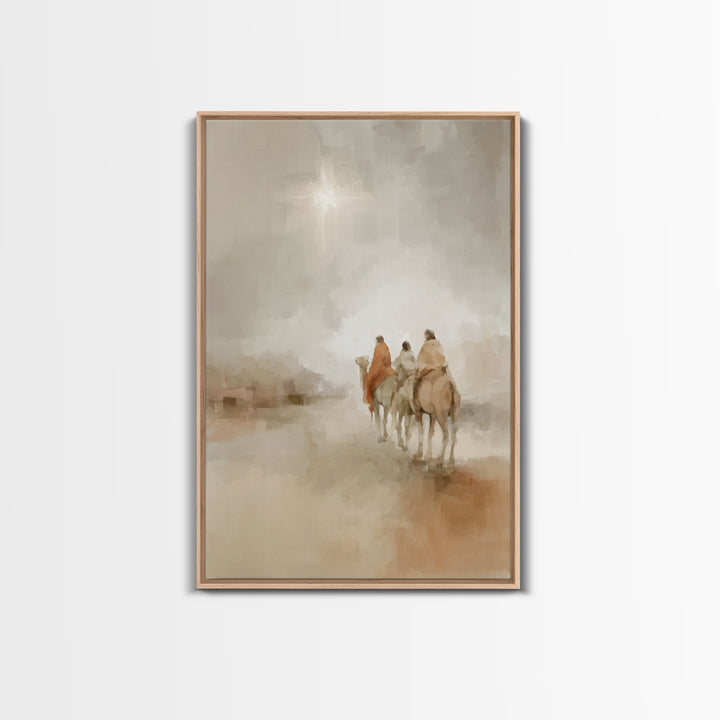 Journey Of Faith | Framed Canvas Print | Christian Art Canvas | Christian Christmas Art | Christian Wall Art | Christmas Canvas Wall Art |
