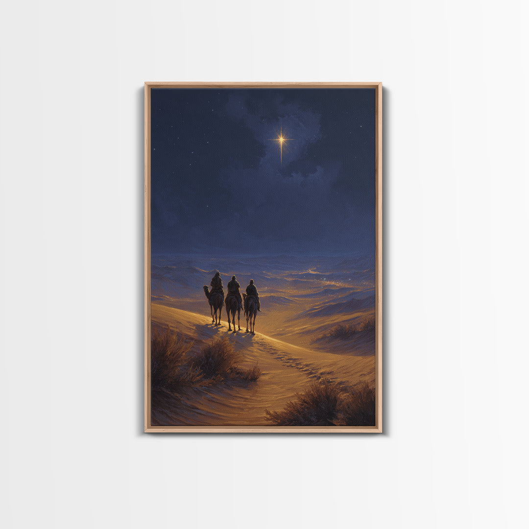 Star Of Bethlehem – Framed Canvas Print – Christian Wall Art – Christian Art Canvas – Christian Christmas Art – Christmas Wall Art – Jesus