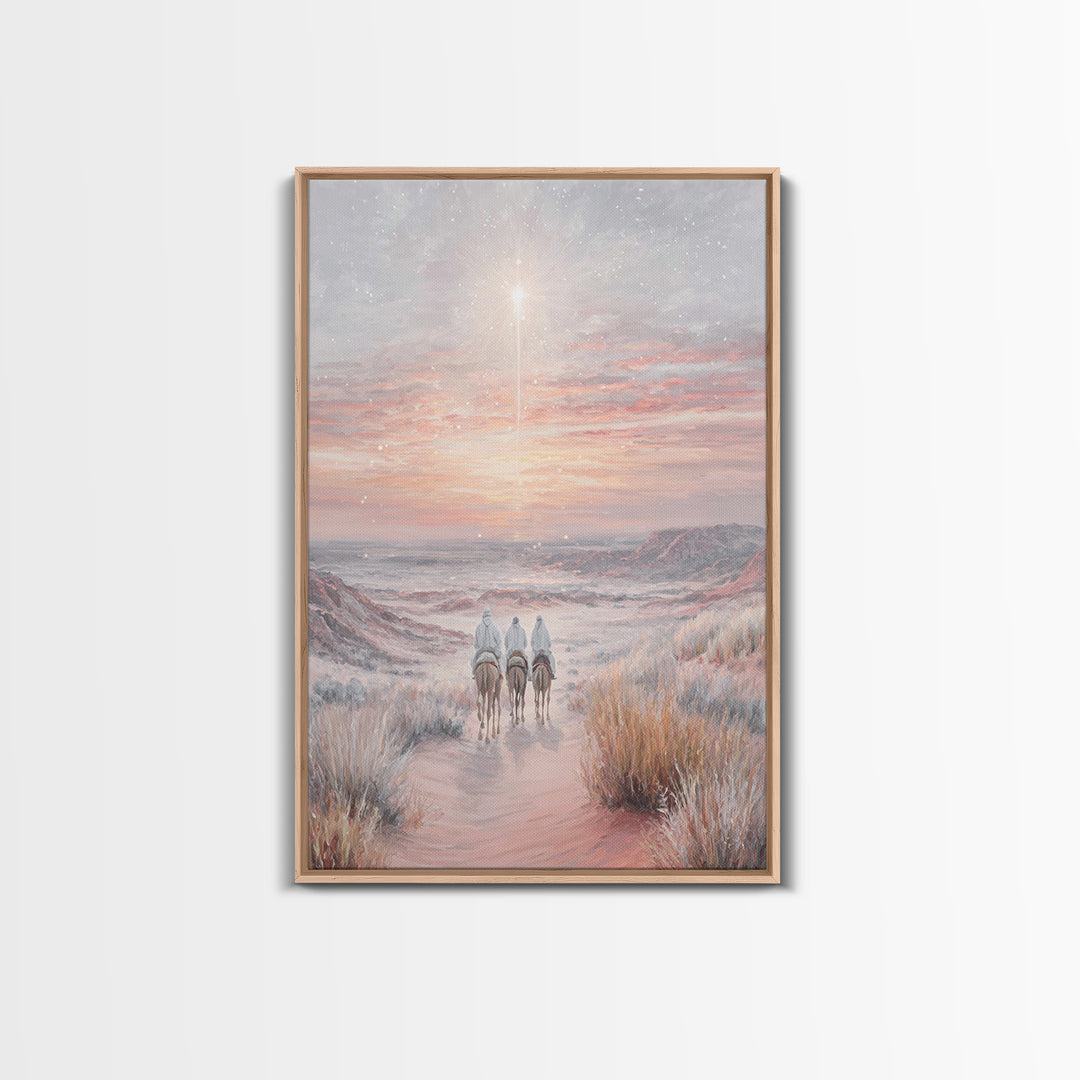 Light Of Dawn – Framed Canvas Print – Christian Art Canvas – Christmas Art – Christian Christmas – Christian Wall Art – Modern Christian Ar