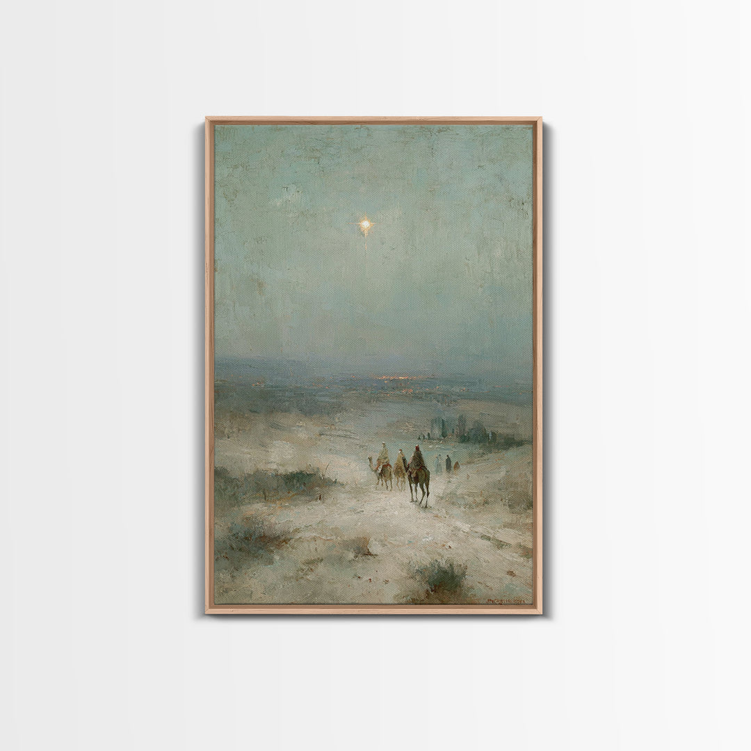 Threefold Promise – Framed Canvas Print – Christian Art Print – Christmas Wall Art – Christian Christmas – Christian Art Canvas – Jesus Pai