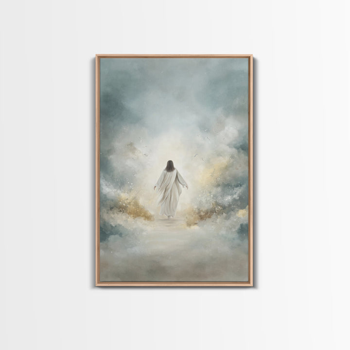 Path Of Ascension – Framed Canvas Print – Jesus Painting – Christian Art Canvas – Christian Wall Art – Large Jesus Wall Art – Modern Christ