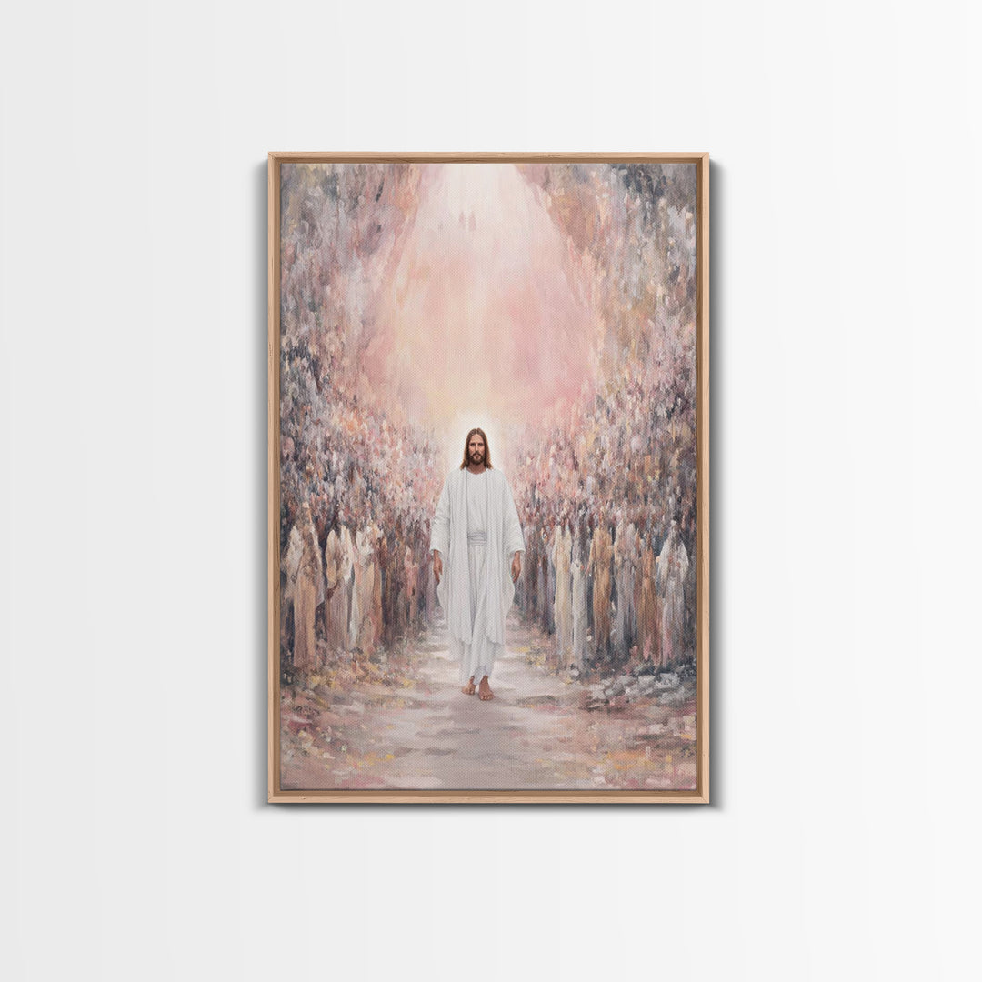Heaven’s Host, Framed Canvas Print, Christian Art Canvas, Jesus Painting, Christian Wall Art, Christian Art Print, Large Christian Painting