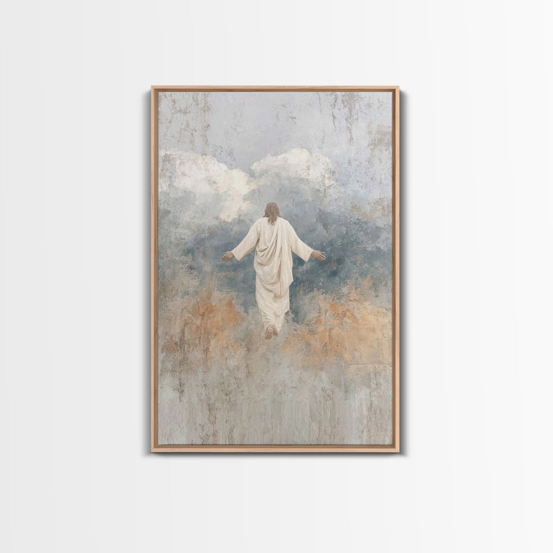 Eternal Light – Framed Canvas Print – Jesus Painting – Christian Art Canvas – Christian Wall Art – Christian Art – Large Christian Painting