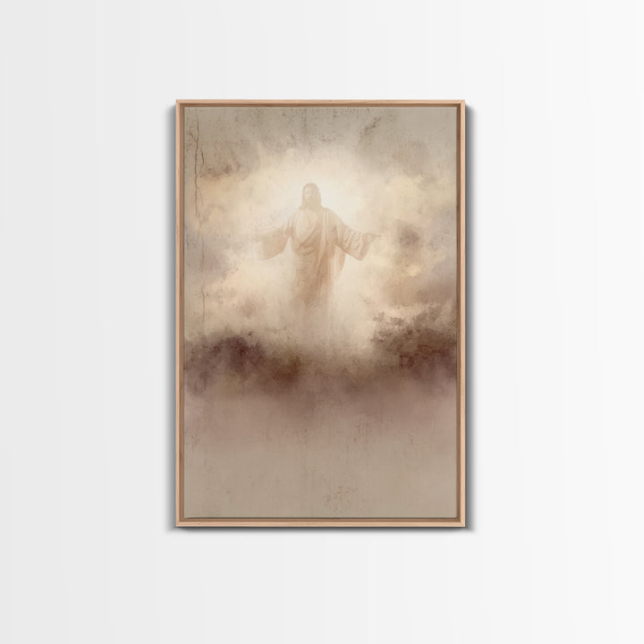 Glory Revealed, Framed Canvas Print, Jesus Painting, Christian Art Canvas, Christian Wall Art, Christian Art Work, Large Christian Painting