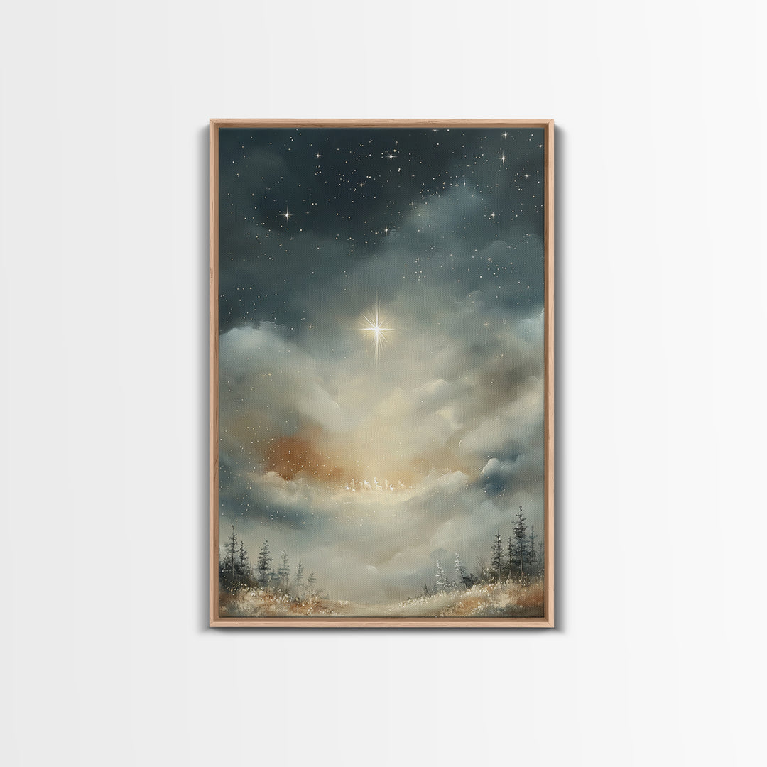 Morning Glory – Framed Canvas Print – Christian Wall Art – Christian Art Canvas – Christmas Art – Christian Christmas Art – Christian Decor