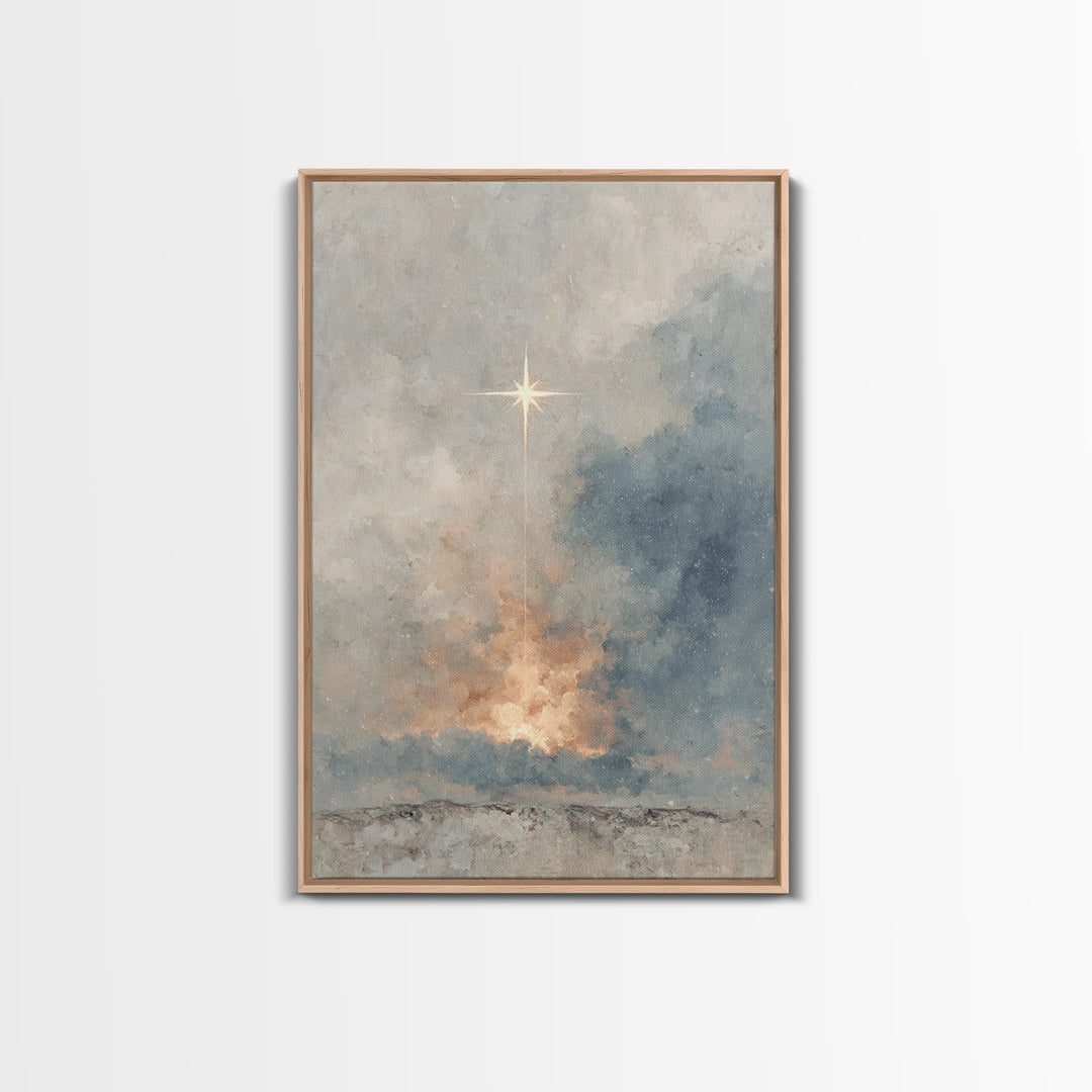 Shepherd’s Journey – Framed Canvas Print – Christian Wall Art – Christian Art Canvas – Christmas Art – Christian Christmas Art – Christian