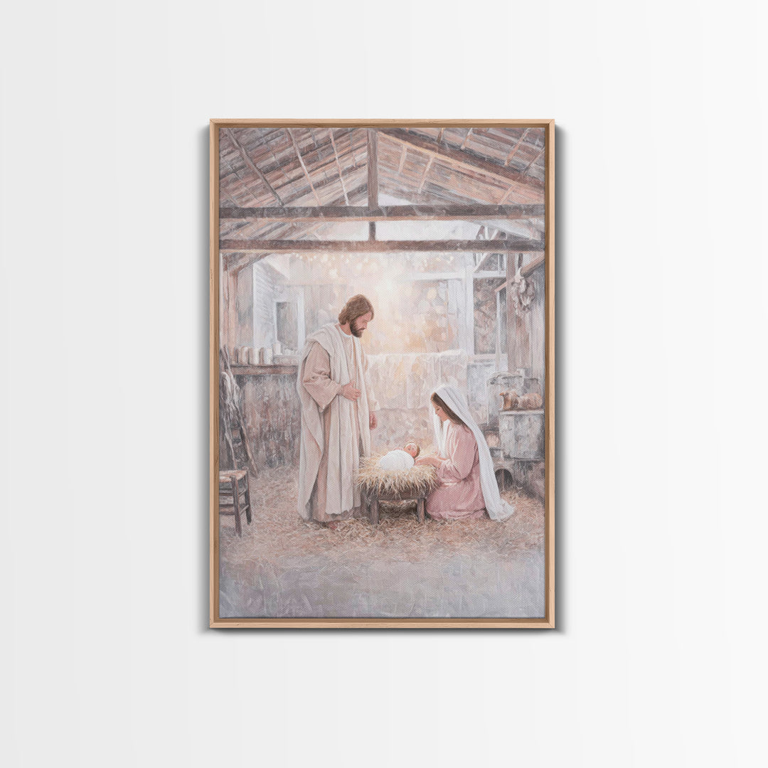 Bethlehem Peace | Framed Canvas Print | Christian Wall Art | Christian Art Canvas | Jesus Painting | Christmas Art | Christian Christmas