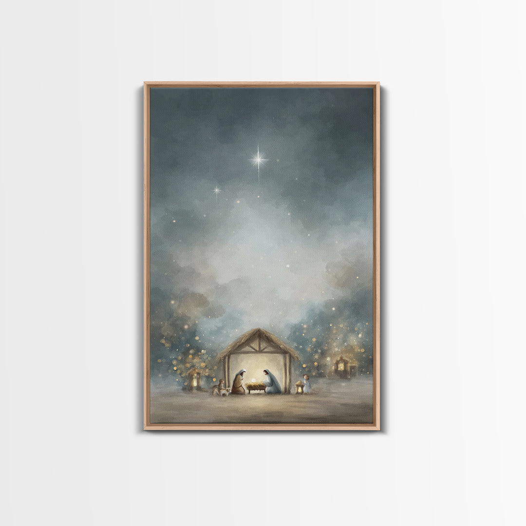 Bethlehem Wonder – Framed Canvas Print – Christian Wall Art – Christian Art Canvas – Christmas Art – Christian Christmas Art – Christian De