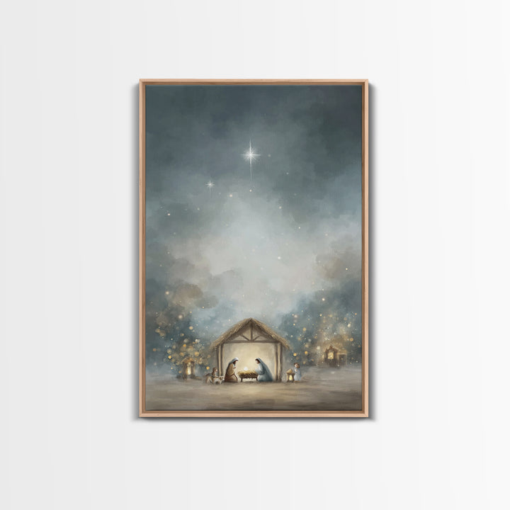 Bethlehem Wonder – Framed Canvas Print – Christian Wall Art – Christian Art Canvas – Christmas Art – Christian Christmas Art – Christian De