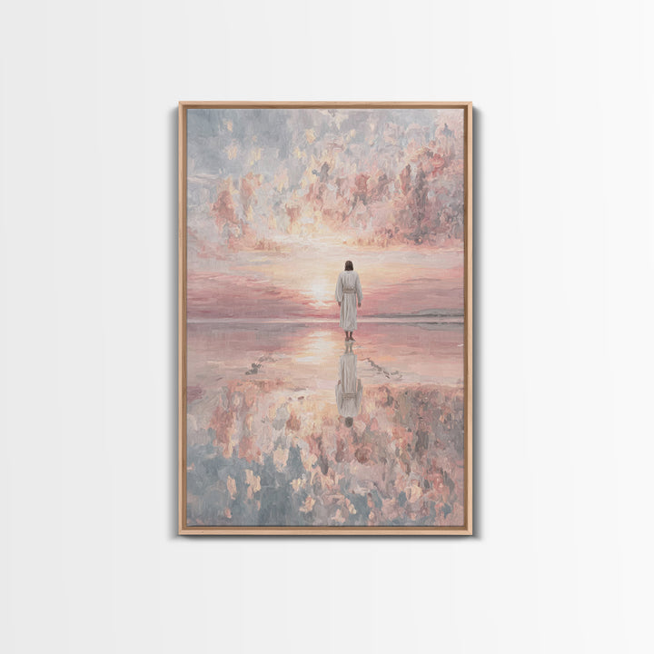 The Radiant Savior – Framed Canvas Print – Christian Wall Art – Jesus Painting – Christian Art Canvas – Modern Christian Art – Christian Ar