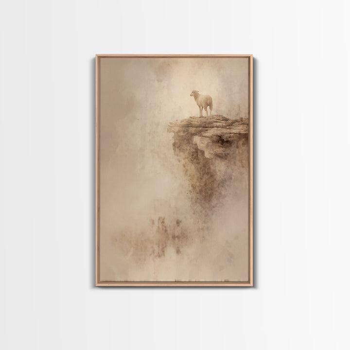 Shepherd’s Solace | Framed Canvas Print | Christian Wall Art | Christian Art Canvas | Pastoral Scenery | Christian Decor | Subtle Christian