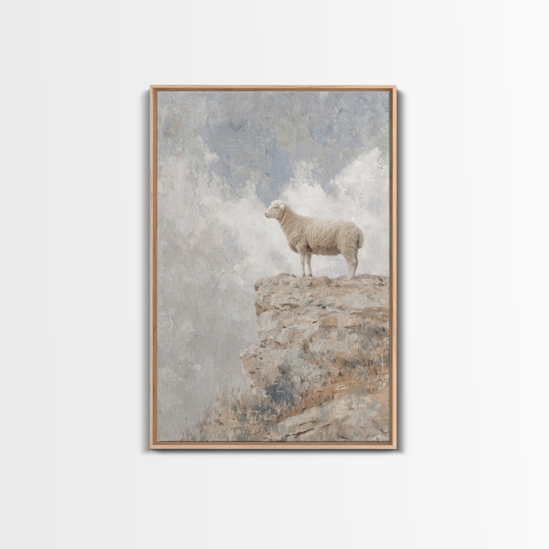Horizon Grace, Framed Canvas Print, Christian Wall Art, Christian Art Canvas, Minimalist Christian Art, Pastoral Scenery, Christian Art Wor