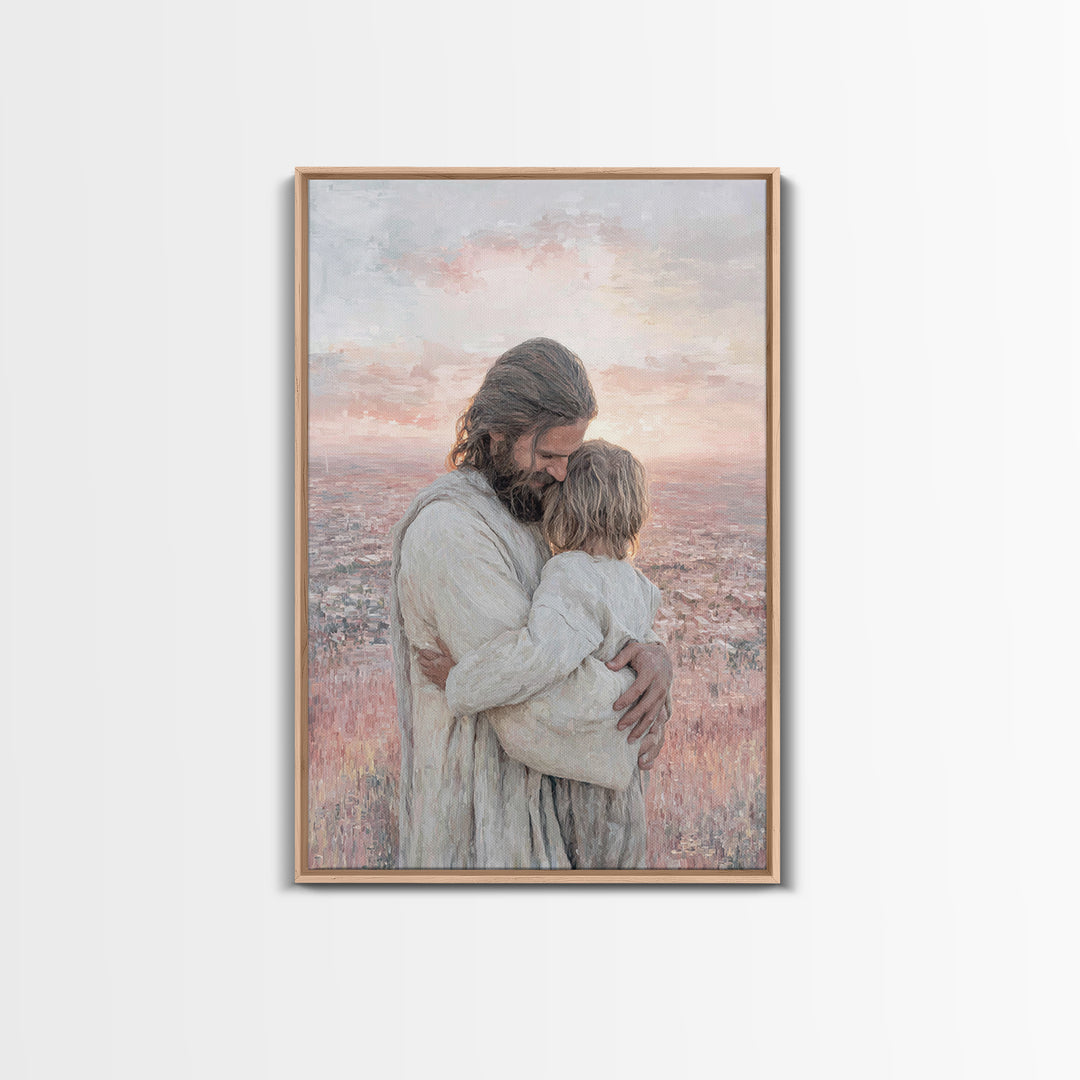 Sunrise Of Love | Framed Canvas Print | Christian Wall Art | Christian Art Canvas | Jesus Painting | Christian Art Work | Modern Christian