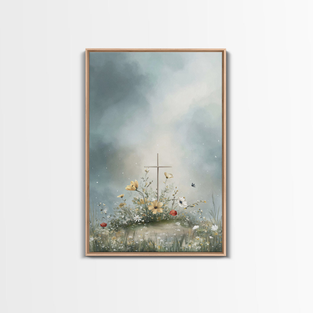 Heaven’s Bloom | Framed Canvas Print | Christian Wall Art | Christian Art Canvas | Christian Art Print | Christian Art Work | Subtle Christ