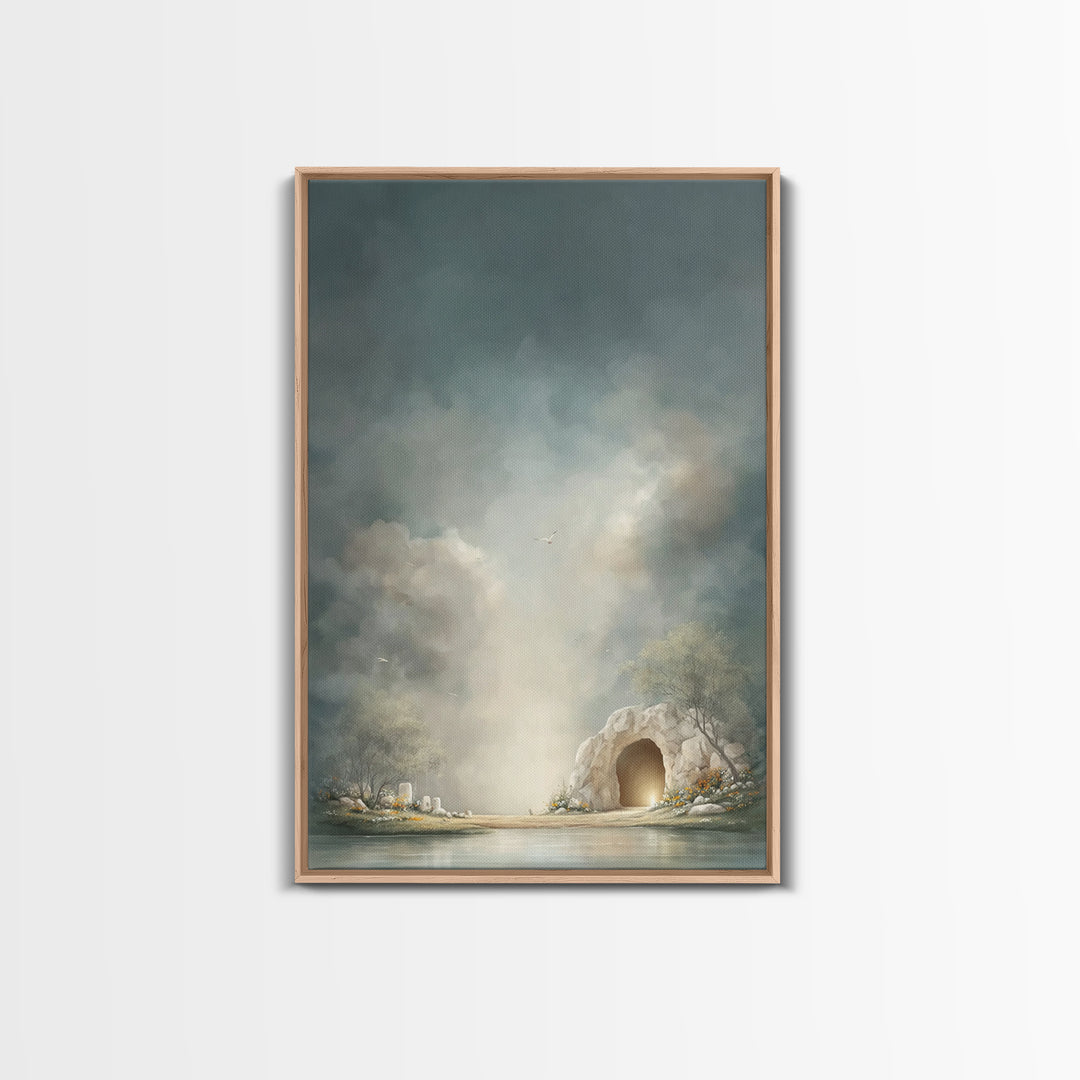 Morning Of Peace - Framed Canvas Print - Christian Wall Art - Modern Christian Art - Subtle Christian Art - Christian Art Canvas - Christia