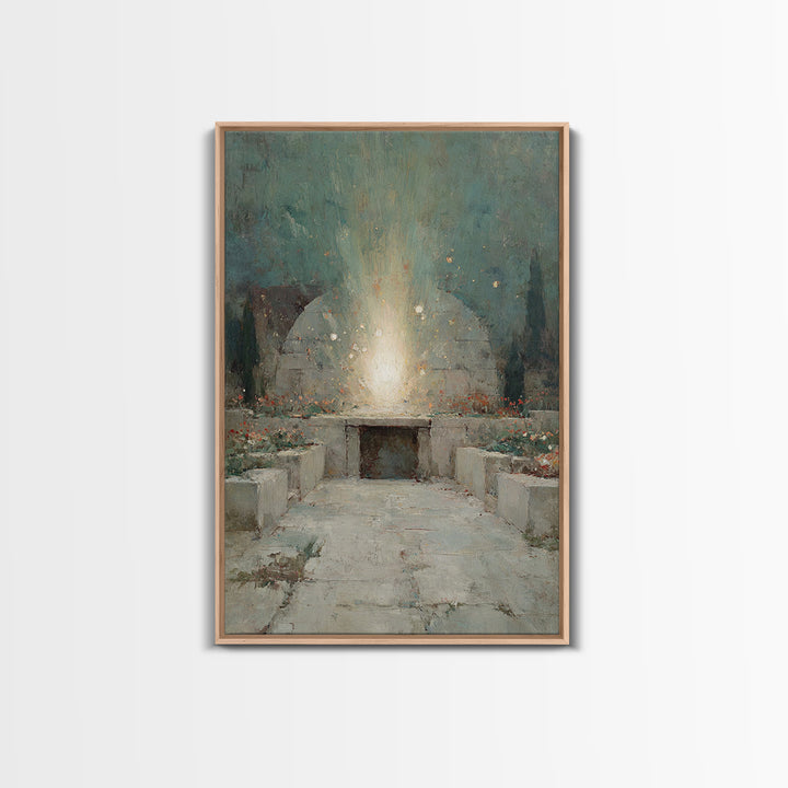 Hollow Of Light - Framed Canvas Print - Christian Art Work - Christian Wall Art - Unique Christian Art - Christian Painting - Christian Art
