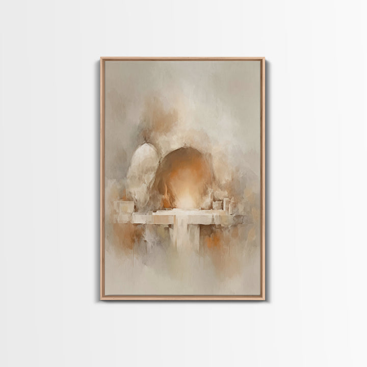 Stone Of Dawn - Framed Canvas Print - Christian Painting - Christian Art Canvas - Christian Wall Art - Modern Christian Art - Christian Gif