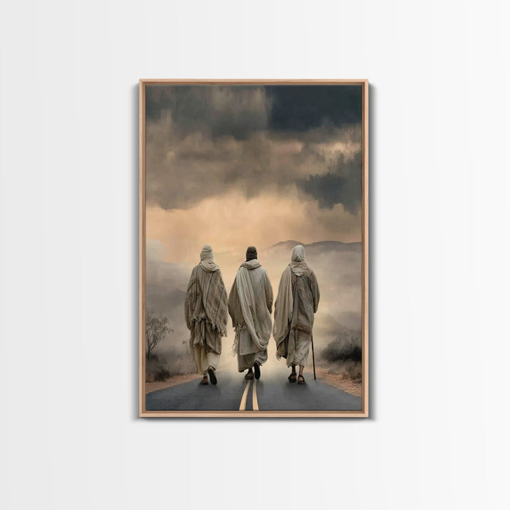Desert Morning Hope – Framed Canvas Print – Christian Wall Art – Christian Art Canvas – Moody Christian Art – Jesus Painting – Christian Ch
