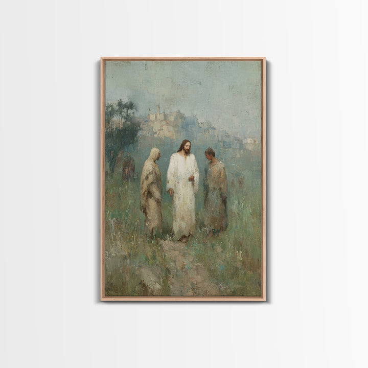 Sunrise Disciples Path | Framed Canvas Print | Christian Art Canvas | Christian Wall Art | Jesus Painting | Subtle Christian Art | Christia
