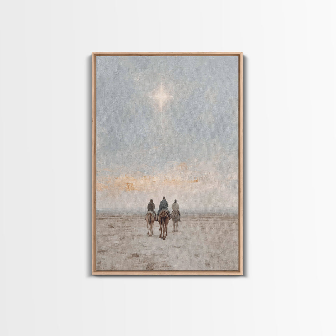 Guiding Light Sky – Framed Canvas Print – Christian Art Canvas – Christian Wall Art – Christmas Art Prints – Christian Christmas Art – Chri