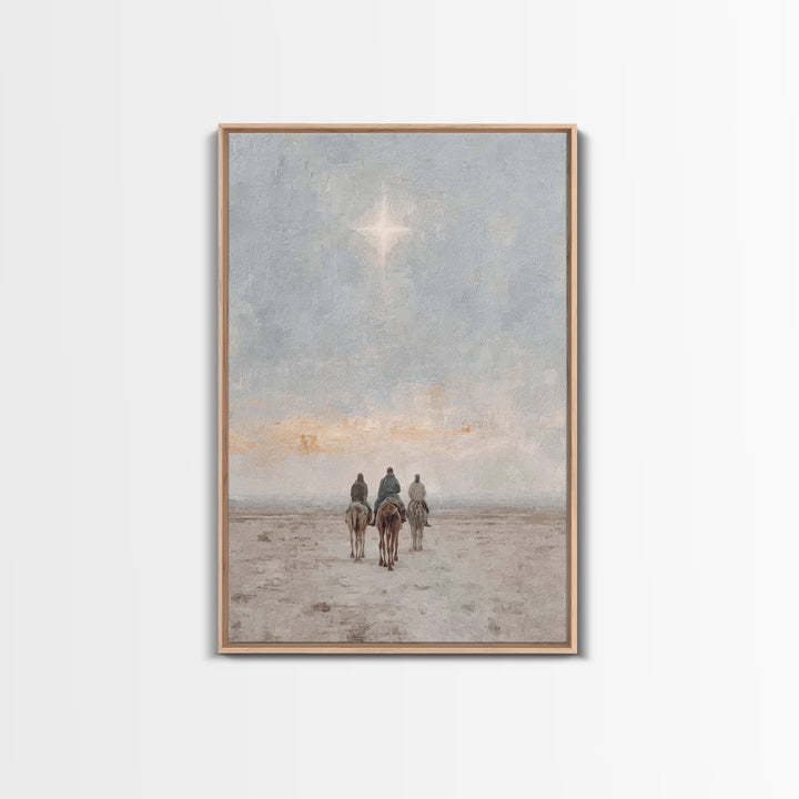 Guiding Light Sky – Framed Canvas Print – Christian Art Canvas – Christian Wall Art – Christmas Art Prints – Christian Christmas Art – Chri