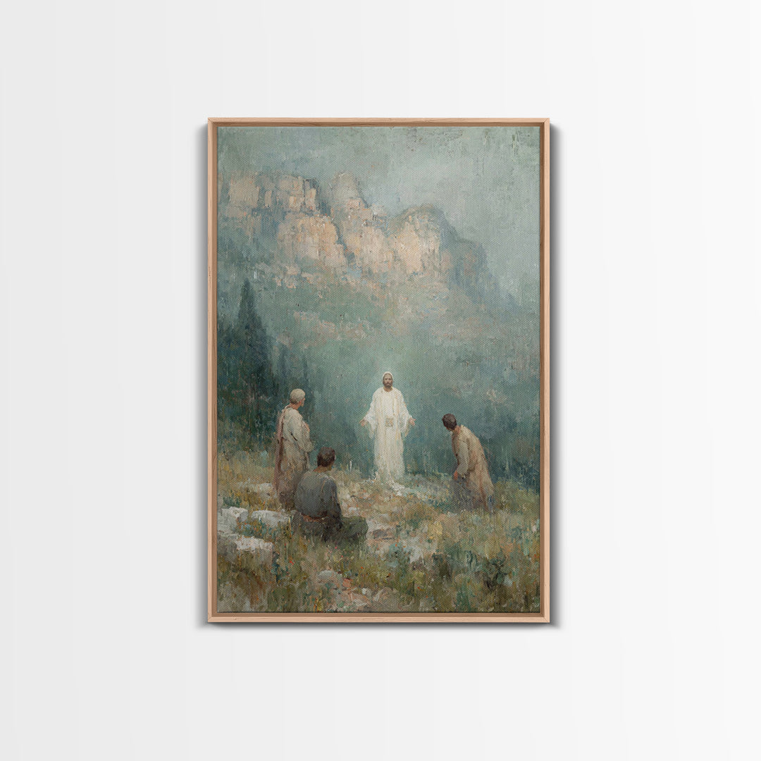 Radiant Summit Grace – Framed Canvas Print – Christian Art Canvas – Christian Wall Art – Jesus Painting – Modern Christian Art – Christian
