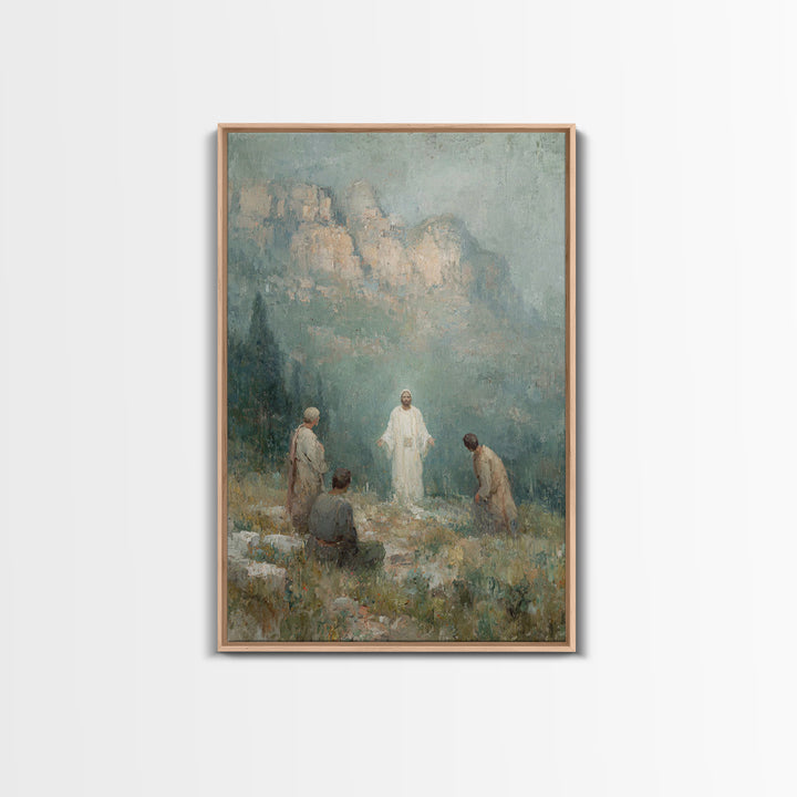 Radiant Summit Grace – Framed Canvas Print – Christian Art Canvas – Christian Wall Art – Jesus Painting – Modern Christian Art – Christian