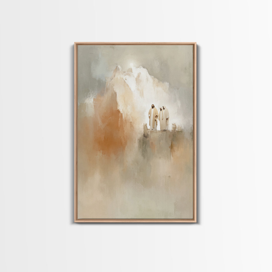 Transfiguration Light Sky – Framed Canvas Print – Christian Art Canvas – Christian Wall Art – Jesus Painting – Large Christian Painting – C