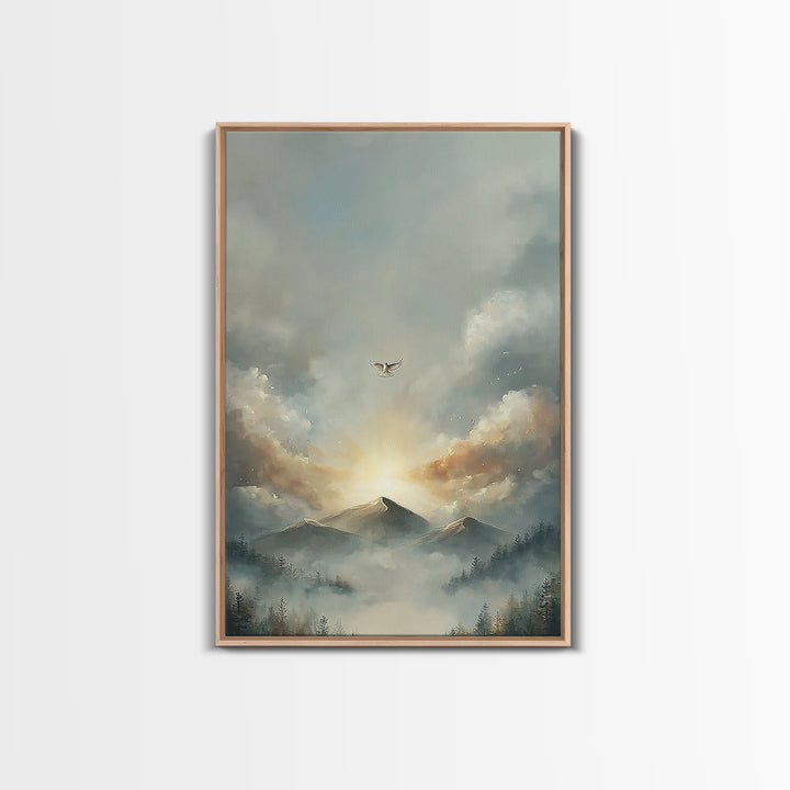 Dawn of Hope – Framed Canvas Print – Christian Wall Art – Christian Art Canvas – Christian Art Print – Subtle Christian Paintings – Modern
