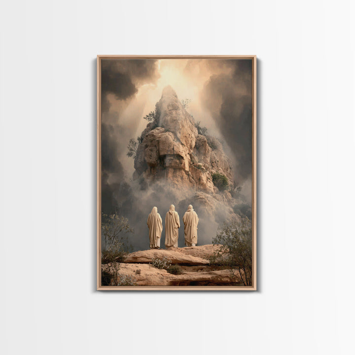 Summit of Glory – Framed Canvas Print – Christian Art Canvas – Christian Wall Art – Jesus Painting – Modern Christian Art – Christian Gift