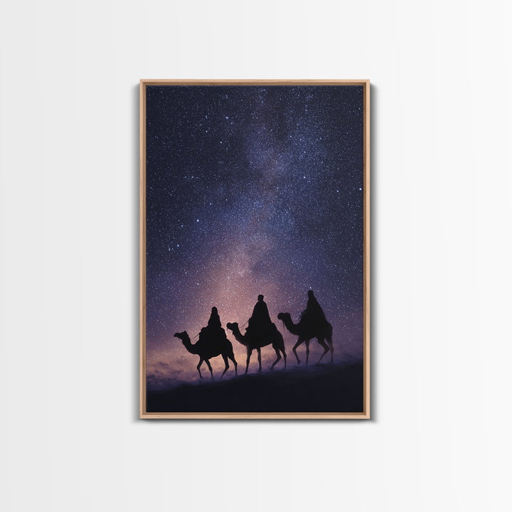 Star of Wonder – Framed Canvas Print – Christian Art Canvas – Christian Christmas Art – Christian Wall Art – Jesus Painting