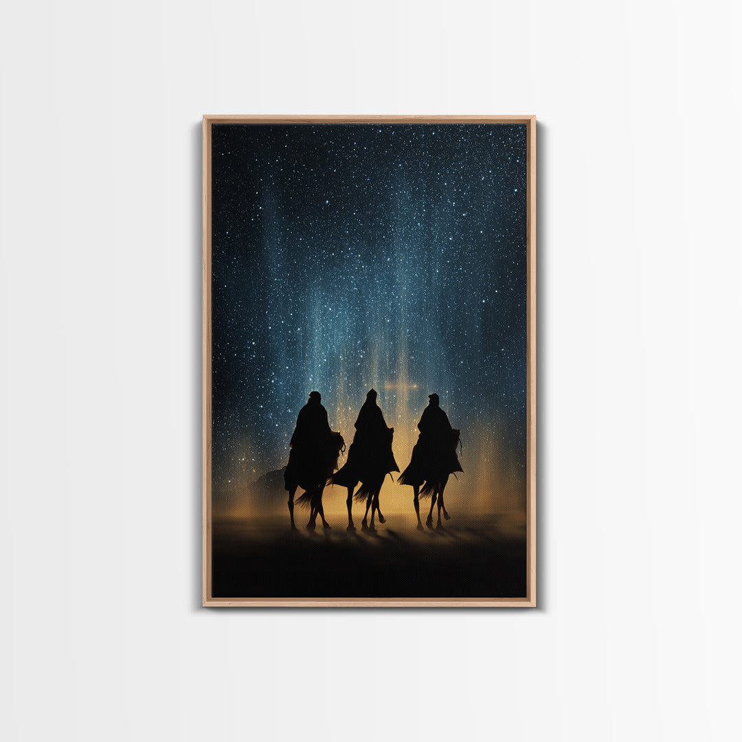 Eastern Journey – Framed Canvas Print – Christian Christmas Art – Christian Art Canvas – Christian Wall Art – Jesus Painting