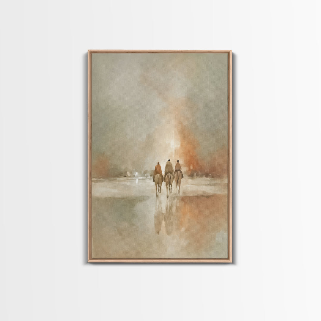 Wandering Light – Framed Canvas Print – Jesus Painting – Christian Art Canvas – Christian Christmas Art – Christian Wall Art