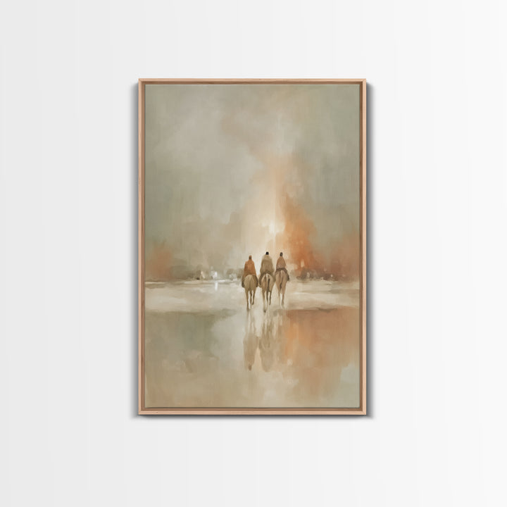 Wandering Light – Framed Canvas Print – Jesus Painting – Christian Art Canvas – Christian Christmas Art – Christian Wall Art