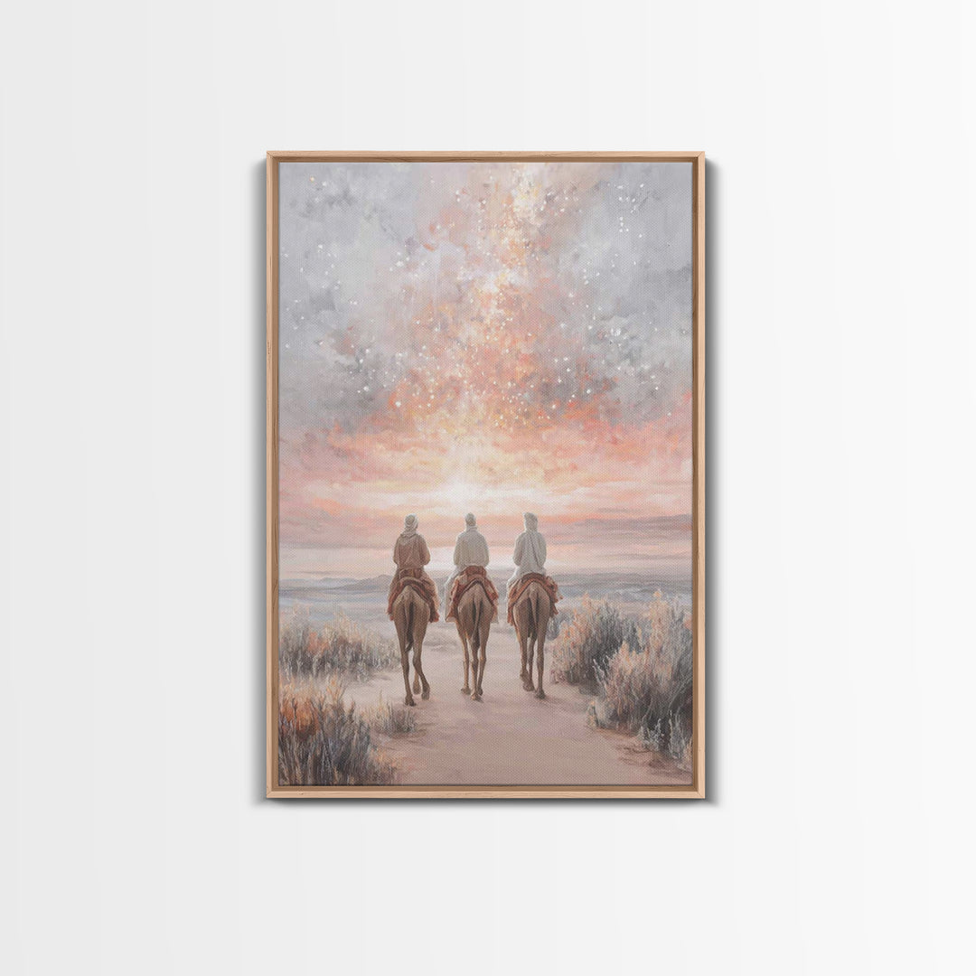 Dawn Promise – Framed Canvas Print – Christian Christmas Art – Jesus Painting – Christian Art Canvas – Christian Wall Art