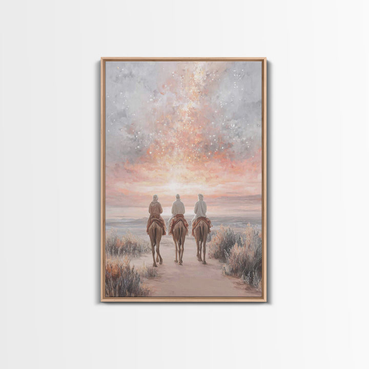Dawn Promise – Framed Canvas Print – Christian Christmas Art – Jesus Painting – Christian Art Canvas – Christian Wall Art