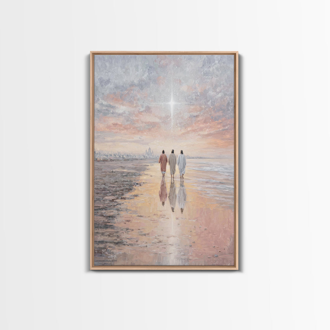 Bethlehem Light – Framed Canvas Print – Christian Art Canvas – Christian Christmas Art – Christian Wall Art – Christmas Art – Jesus Paintin