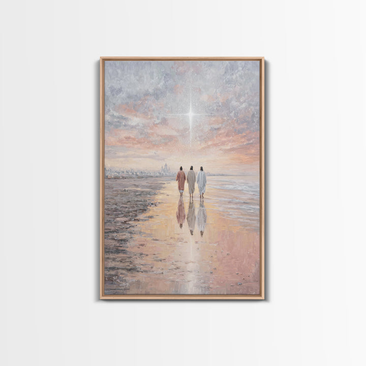 Bethlehem Light – Framed Canvas Print – Christian Art Canvas – Christian Christmas Art – Christian Wall Art – Christmas Art – Jesus Paintin